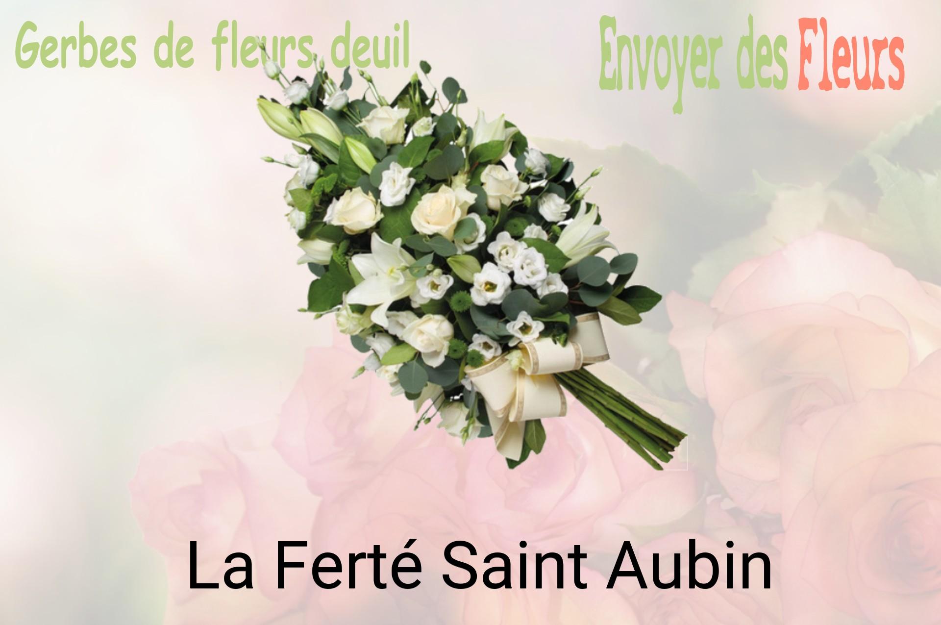 Gerbe de fleurs de deuil livrée à La Ferté-Saint-Aubin